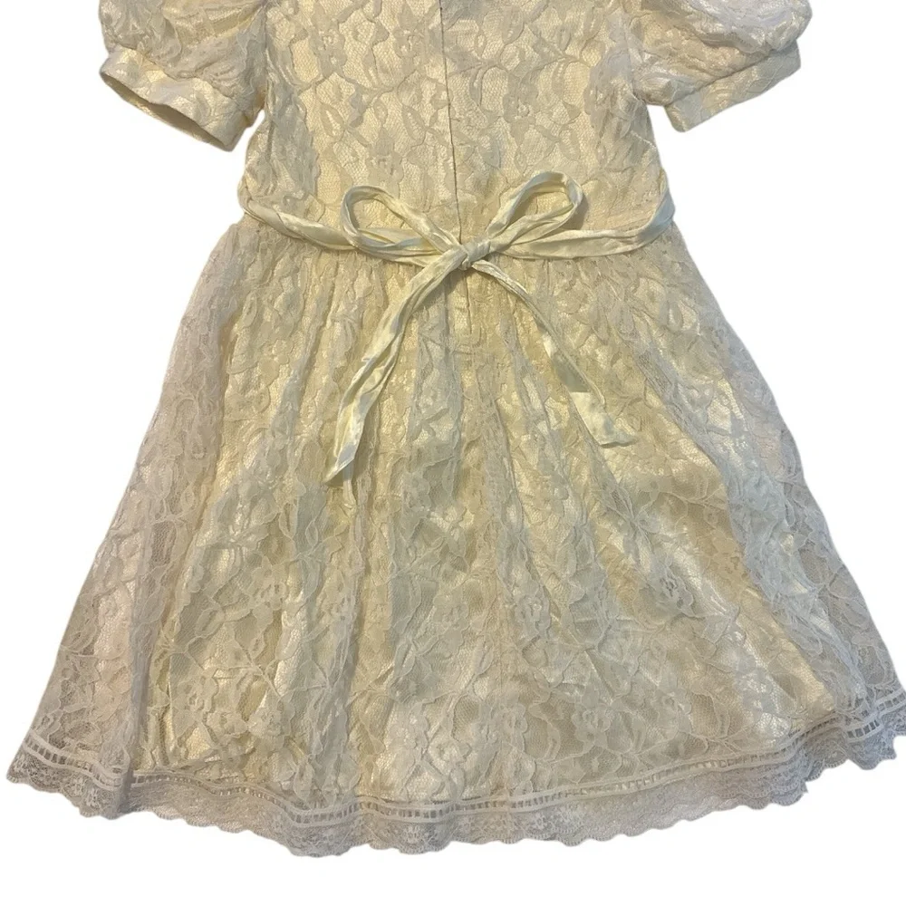 Gunne Sax Cream Lace Formal Kids Dress
